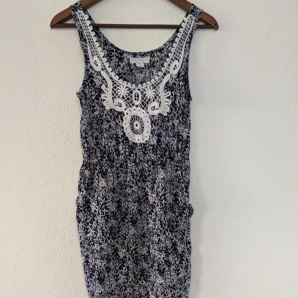 Cotton On Dress Black and White with Pockets